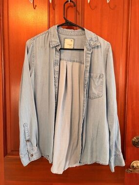 SO Light Blue Denim Button-Down Shirt